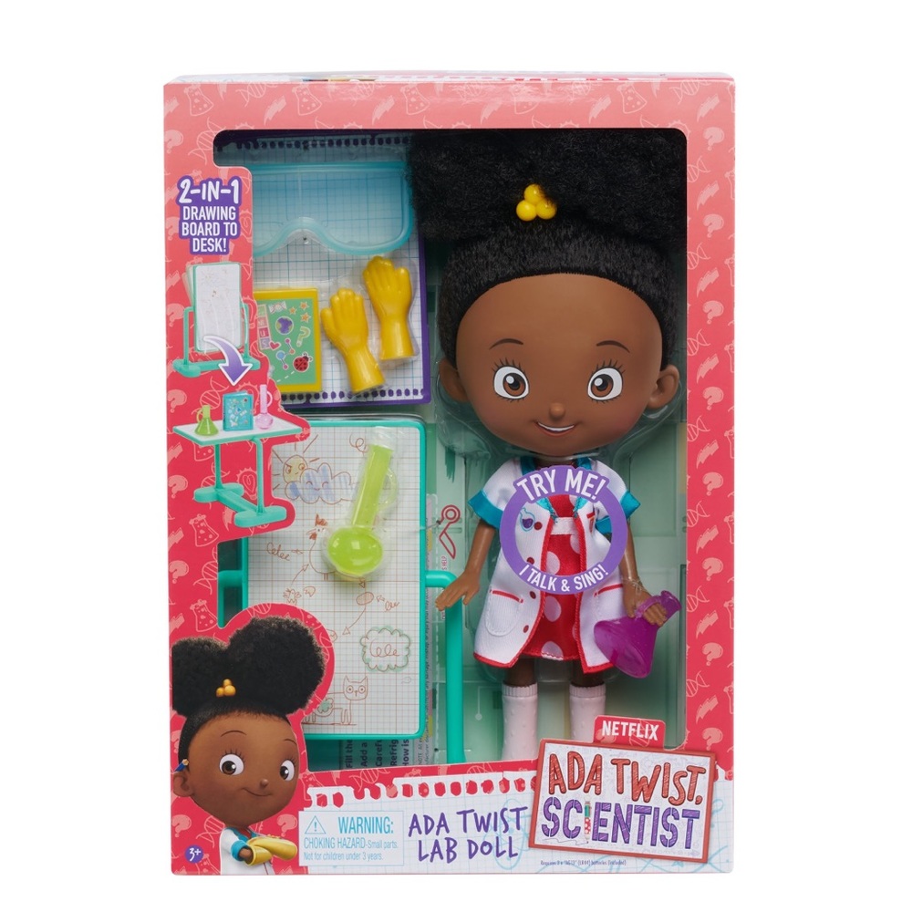 NEW Ada Twist Scientist Ada Twist 12.5-Inch Interactive Lab Doll